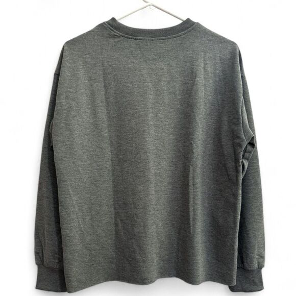 Can I Pet That Dog Shein NWOT Gray Sweatshirt Small - Picture 2 of 5